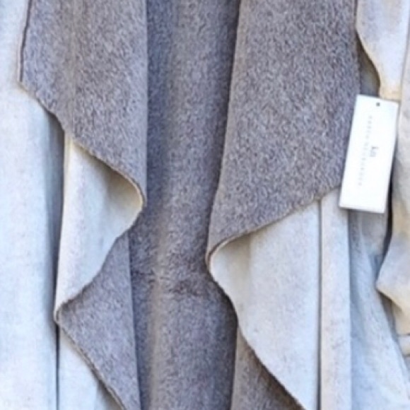 Super Soft Silver/Gray Velour Waterfall Long Robe - Picture 2 of 5